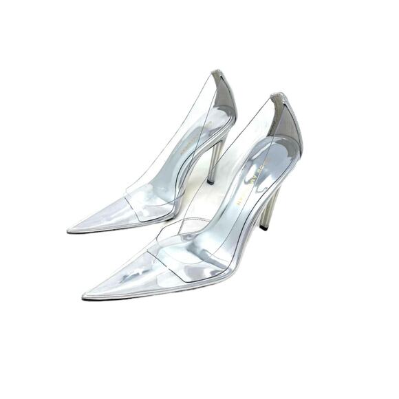 Good American Glass Cinder-Rella Silencer Heel Pumps New In Box Size 9.5